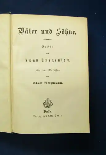 Iwan Turgeniews ausgewählte Werke 5 Bände in 1 Buch Mischauflage um 1890 js