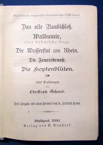 Schmid Das alte Raubschloß Waldomir eine böhmische Sage 1886 5 Erzählungen js