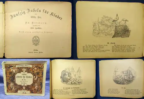 Hey,Wilhelm Fünfzig Fabeln für Kinder um 1900 Klassiker Erzählungen js