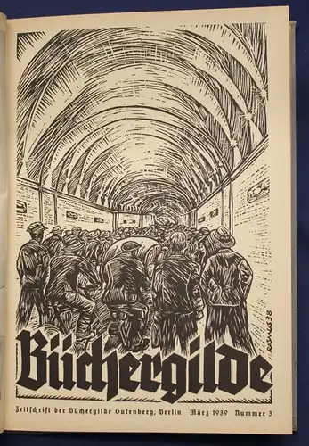 Die Büchergilde Jahrgang 1939 Zeitschrift Geschichte Gesellschaft Politik sf