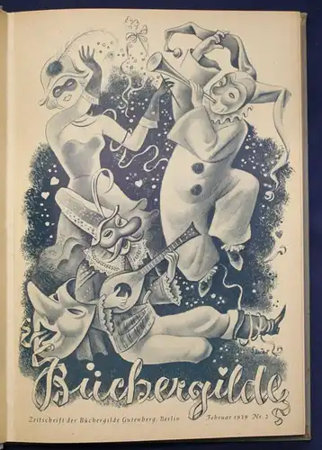 Die Büchergilde Jahrgang 1939 Zeitschrift Geschichte Gesellschaft Politik sf