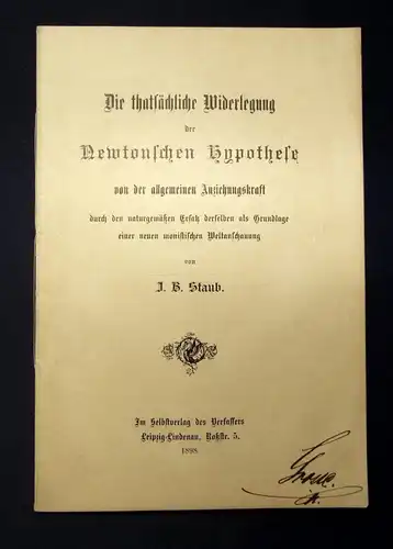 Die thatsächliche Widerlegung der Newtonschen Apotheke 1898  j