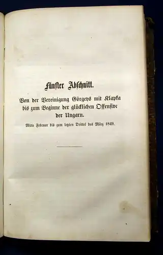 Geschichte des ungarischen Insurrectionskrieges EA selten 1848-49 2 Bde. j