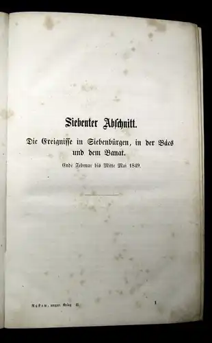 Geschichte des ungarischen Insurrectionskrieges EA selten 1848-49 2 Bde. j