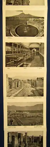 2x Leporello Ricordo De Napoli, Ricordo Di Pompei blindgeprägt top 1900 js