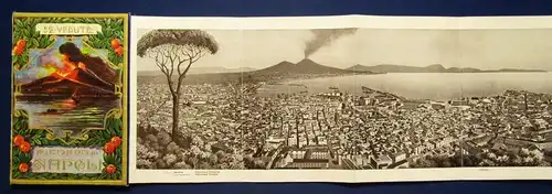 2x Leporello Ricordo De Napoli, Ricordo Di Pompei blindgeprägt top 1900 js