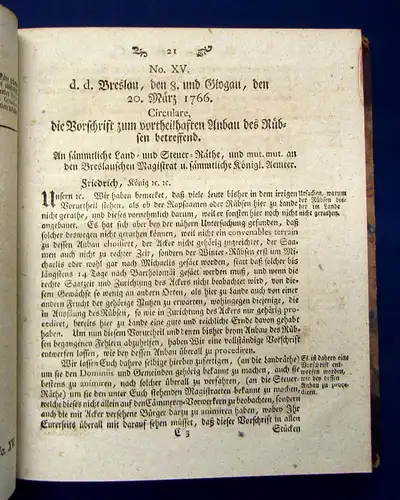 Sammlung aller Ordnungen, Edicte, Mandate, Rescripte etc. 1781 Friedrich II mb