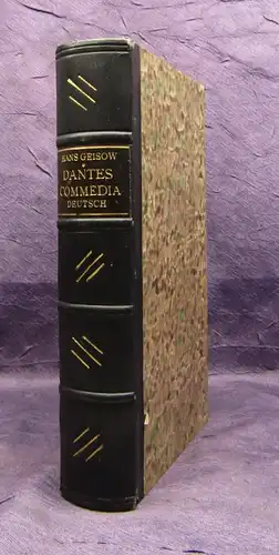 Geisow Dantes Commedia Deutsch 1922 Deutsche Ausgabe Literatur js