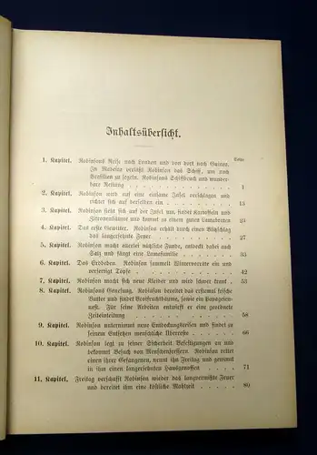 Campe Robinson Ein Lesebuch für Kinder um 1915 Farbdrucktafeln js