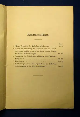 Heim die Erdbeben und deren Beobachtung 1879 Erdbeben- Comission Forschung js