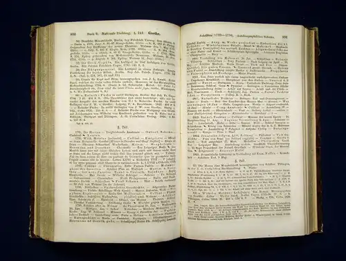 Goedeke Grundrisz zur Geschichte der deutschen Dichtung 2 Bde 1859 Belletristik