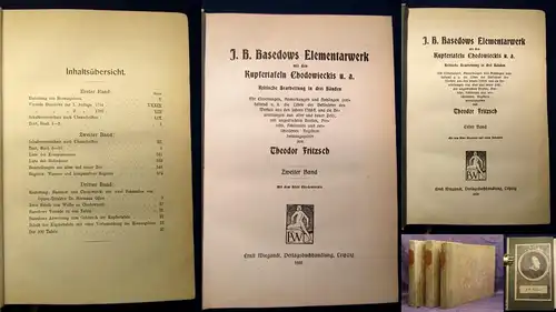 Basedow´s J.B. Elementarwerk Faksimile 1909 2 Bde.+Tafelband