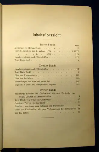 J.B.Basedows Elementarwerk Faksimile 1909 2 Bde.+Tafelband j