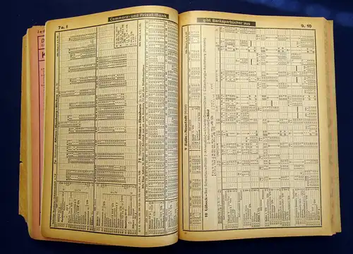 Kursbuch d. Eisenbahn- Luftverkehrverbindungen u.a. in Deutschland um 1930