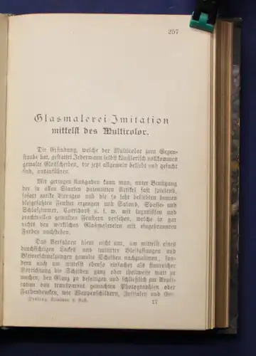 Freitag Die Kunst 1894 Aquarell Stein und Stoffmalerei Glasmalerei Technik js