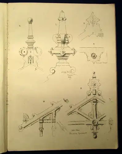 Schaefer Anleitung zu architektonischen Skizzierübungen 1897 selten 1892 js