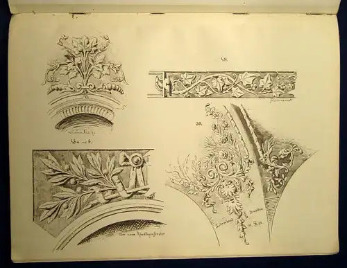 Schaefer Anleitung zu architektonischen Skizzierübungen 1897 selten 1892 js