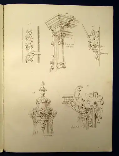 Schaefer Anleitung zu architektonischen Skizzierübungen 1897 selten 1892 js