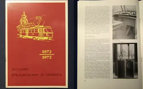 Oberbürgermeister Stadt Dresden 100 Jahre Straßenbahn in Dresden 1872/1972 js