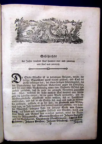 Kerssenbrock,Hermann Geschichte der Wiedertäufer zu Münster in Westphalen 1771 j
