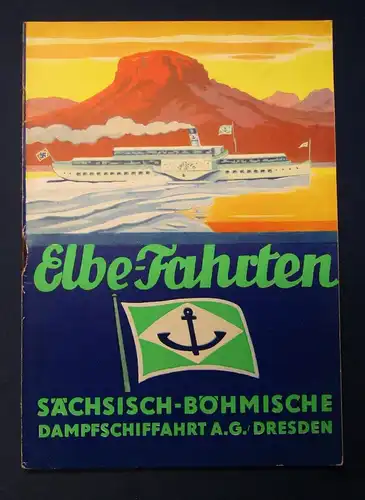 Sächs. Böhmische Dampfschiffahrt Aktiengesellschaft Elbefahrten um 1930 js