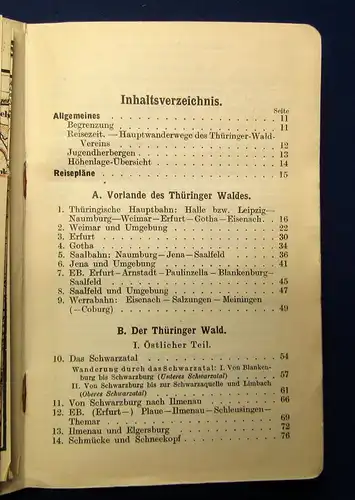 Griebens Reiseführer 1932 Thüringer Wald Band 82 komplett Guide Ortskunde js