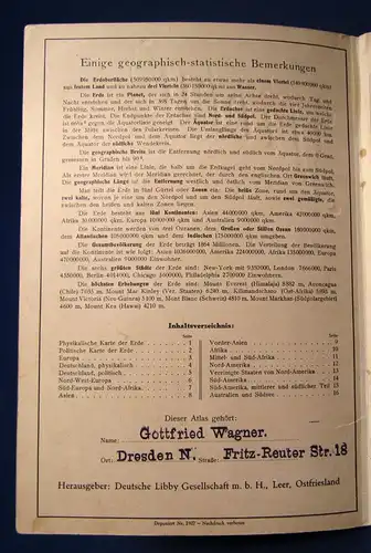 Libby`s Qualitätsmilch Neuer Welt-Atlas Reklame Heft um 1930 Original js