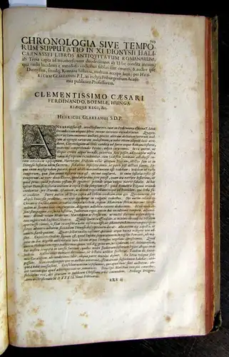 Dionysius Hallicarnasseus,Sei Scripta,Qvae Extant 2 Bde. in 1 Pergament 1691 js