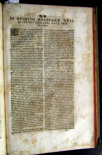 Dionysius Hallicarnasseus,Sei Scripta,Qvae Extant 2 Bde. in 1 Pergament 1691 js