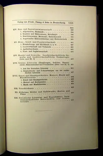 Verlagskatalog von Friedr. Vieweg u. Sohn in Braunschweig 1899 Goldschnitt js