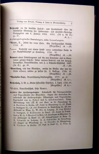 Verlagskatalog von Friedr. Vieweg u. Sohn in Braunschweig 1899 Goldschnitt js