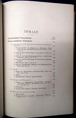 Verlagskatalog von Friedr. Vieweg u. Sohn in Braunschweig 1899 Goldschnitt js