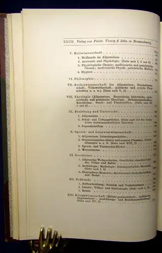 Verlagskatalog von Friedr. Vieweg u. Sohn in Braunschweig 1899 Goldschnitt js