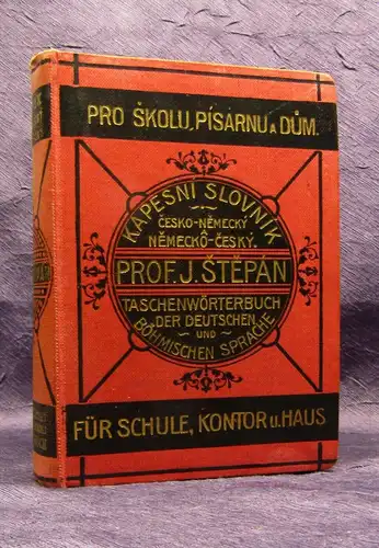 Stepan Neues Taschenwörterbuch der böhmischen u. deutschen Sprache 1923 js