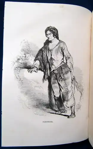 Eugene Sue Le Juif Errant " Der ewige Jude" 1845 4 Bde. illustriert Literatur js