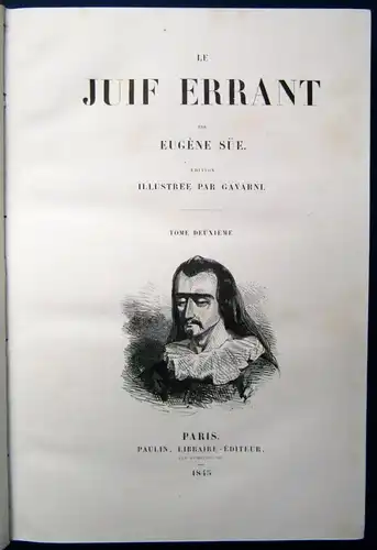 Eugene Sue Le Juif Errant " Der ewige Jude" 1845 4 Bde. illustriert Literatur js