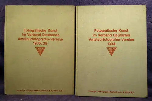 Fotografische Kunst Verband Deutscher Amateurfotografen-Vereine 2 Bde 1934/36 sf