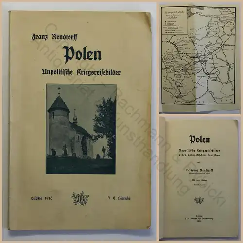 Rendtorff Polen Unpolitische Kriegsreisebilder eines evang. Deutschen 1916 xz