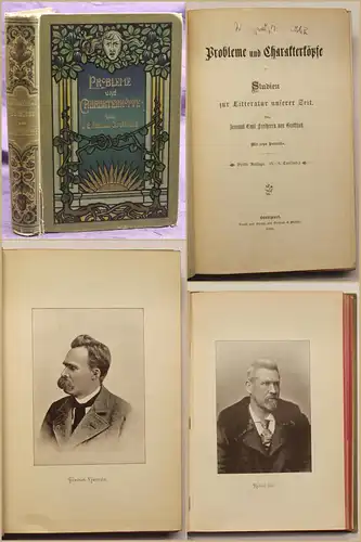Grotthuß Problemeund Charakterköpfe Studien zur Literatur 1898 Belletristik sf