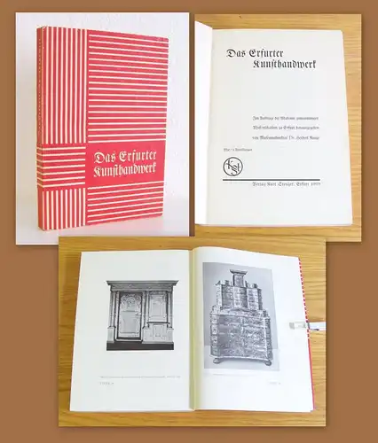 Kunze Das Erfurter Kunsthandwerk 1929 EA 52 Tafeln Antiquitäten Katalog Möbel xz