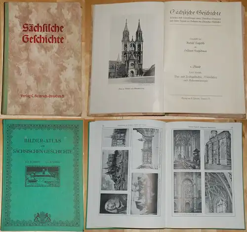 Klötschke Kretzschmar Sächsische Geschichte Band 1 & 2 1909 Reprint 1977 xx