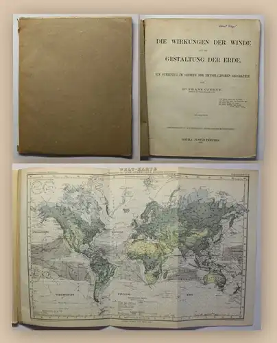 Czerny Die Wirkungen der Winde auf die Gestaltung der Erde 1876 Geographie xy