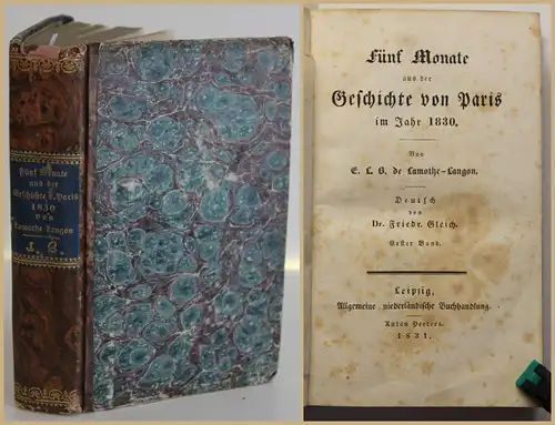 Lamothe-Langon Fünf Monate aus der Geschichte von Paris 1831 Frankreich sf