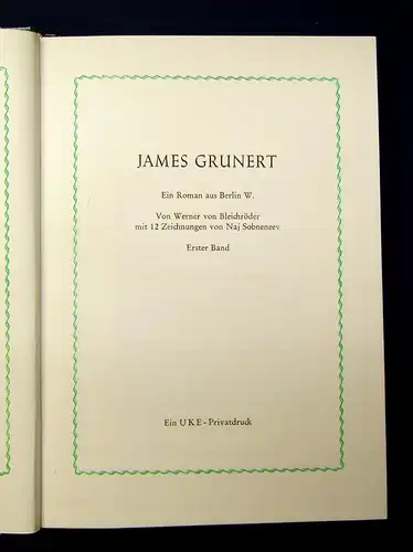 Bleichröder James Grunert um 1970 Erotica mit 12 Zeichnungen von Naj Sobneneev m