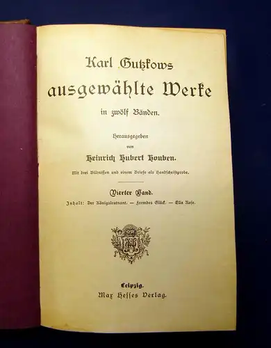 Gutzkow ausgewählte Werke in 12 Bänden um 1900 Belletristik Klassiker mb