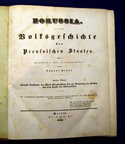 Brass Borussia Volksgeschichte des Preussischen Staates 1841 Geschichte mb