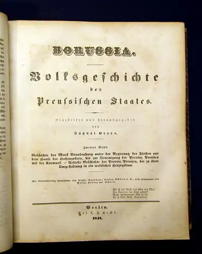 Brass Borussia Volksgeschichte des Preussischen Staates 1841 Geschichte mb