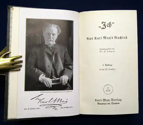 Schmid Karl May's Gesammelte Werke Bd. 34 " Ich" Aus Karl May`s Nachlaß 1930  js