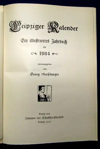 Merseburger Leipziger Kalender 1904 & 1905 Ein illustriertes Jahrbuch js