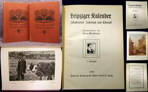 Merseburger Leipziger Kalender 1910 & 1911 Ein illustriertes Jahrbuch js